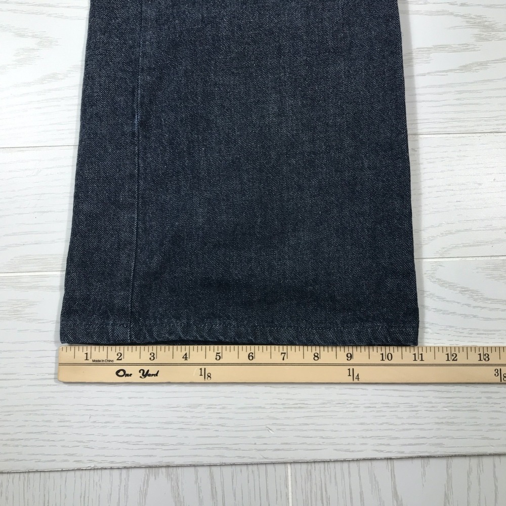 Billy Reid Womens Flare Jeans Size 12 Dark Blue 100% Cotton Front Square Pockets - Picture 8 of 13